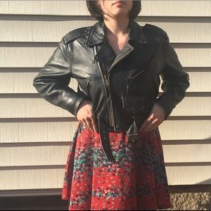 Totally sick vintage leather moto jacket